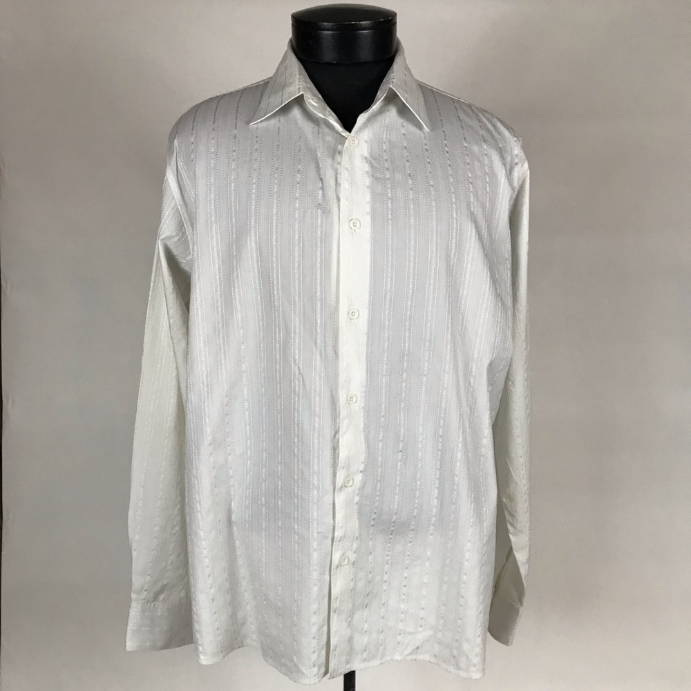 Button front white casual shirt